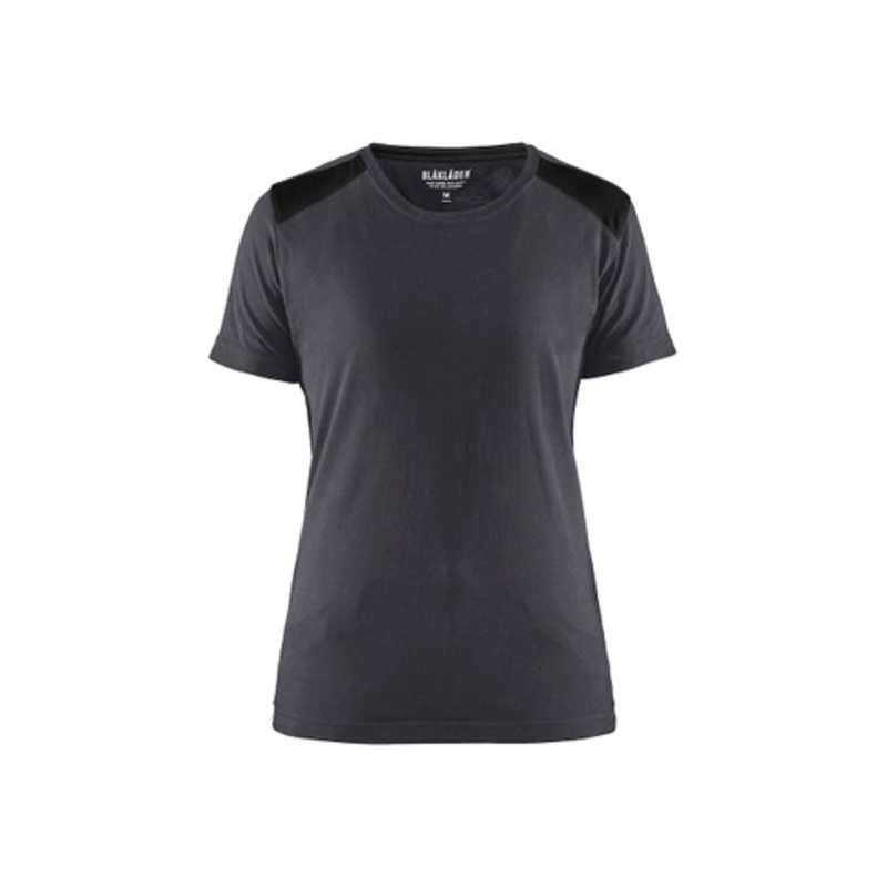 BLAKLADER T-Shirt  | 3479 Womens Mid Grey / Black Two Tone Shirt with Cotton