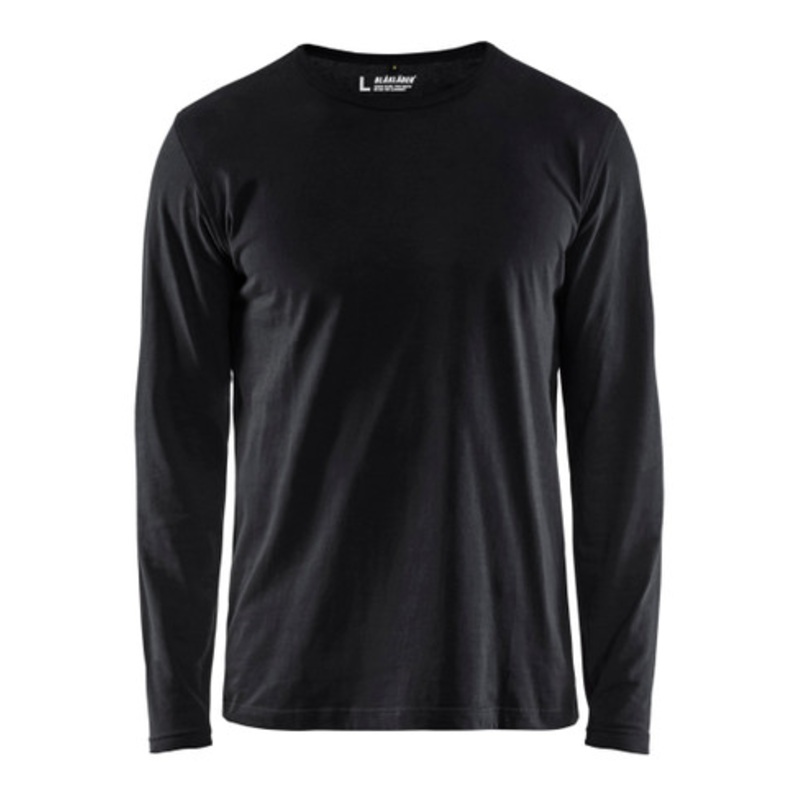 BLAKLADER T-Shirt  | 3500 Black Long Sleeve Work T-Shirt in Cotton