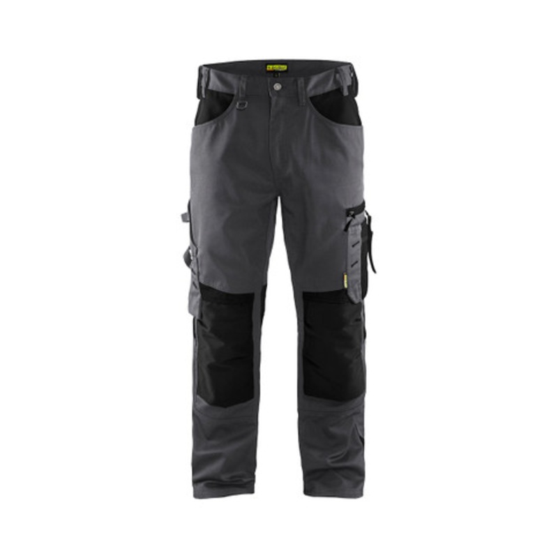 BLAKLADER Trousers | 1556  Craftsman Mid Grey Trousers with Kneepad Pockets in Cotton
