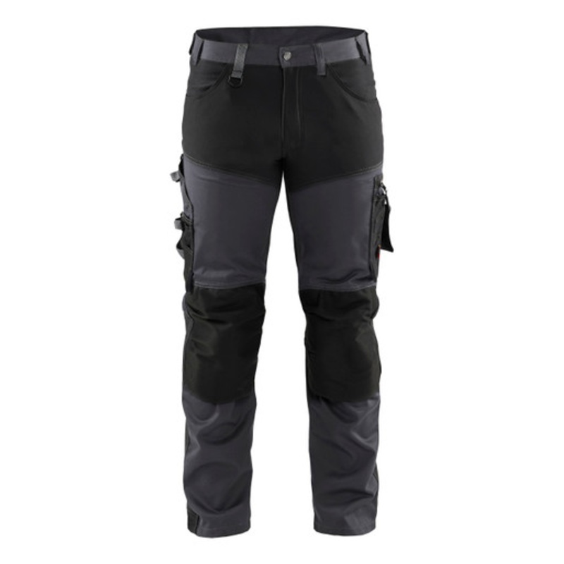BLAKLADER Trousers | 1799 Craftsman Mid Grey Trousers with Kneepad Pockets and Canvas with Stretch