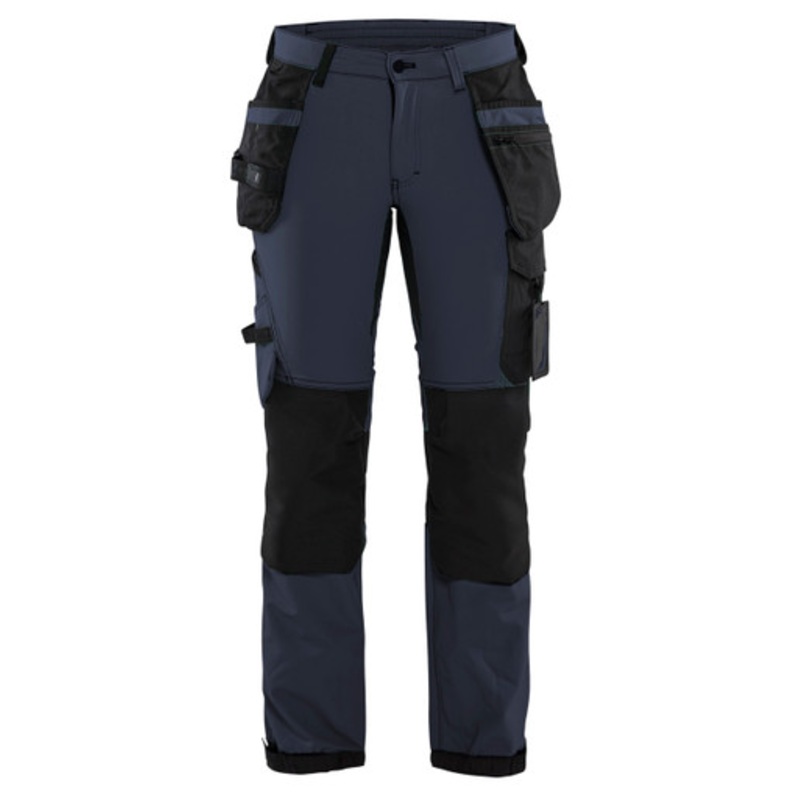 BLAKLADER Trousers | 7192 Womens Craftsman Dark Navy Blue Trousers with Kneepad Pockets and Holster Pockets 4-Way Stretch