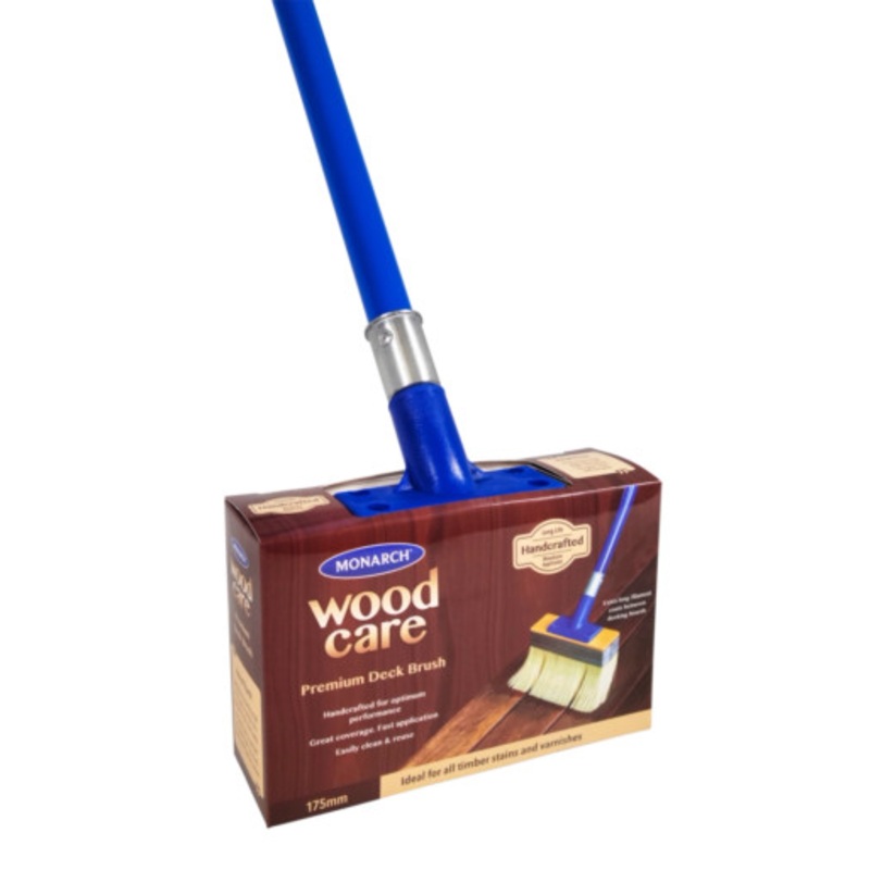 MONARCH Deck Brush  | 175mm Premium Deck Brush for Timber Restoration