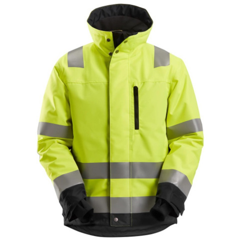 SNICKERS Jacket | 1130 High Vis Yellow / Black Winter Jacket with Reflective Tape and 37.5 in Polyester