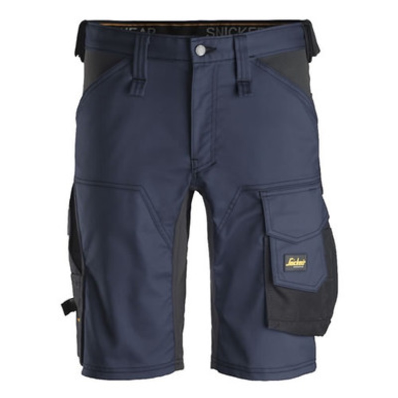 SNICKERS Shorts | 6143 Mens Allround Work Navy Blue Shorts with Cotton with Stretch