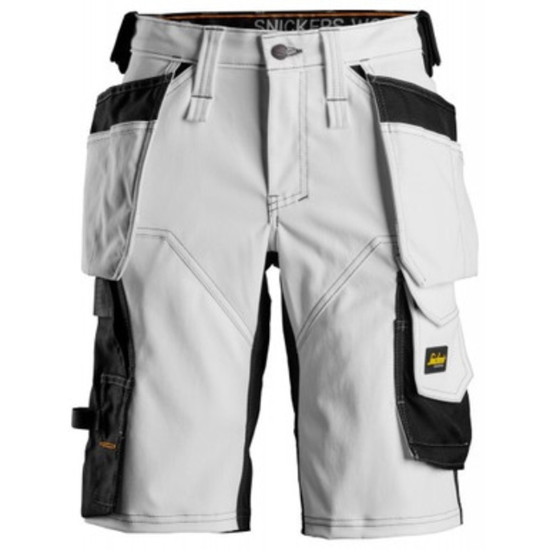 SNICKERS Shorts | 6147 Womens Painters White Shorts with Holster Pockets Cotton with Stretch