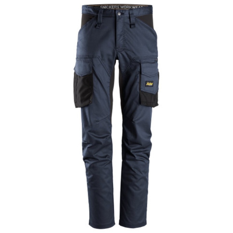 SNICKERS Trousers | 6803 Navy Blue AllroundWork Trousers and in 2-Way Stretch