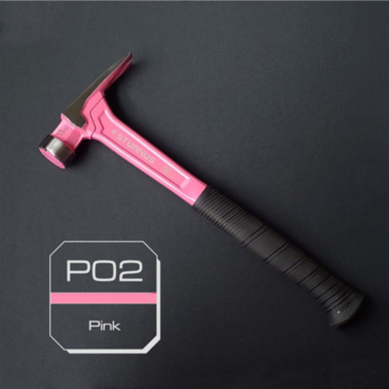 STURNUS Hammer | VELOCITY MILLED Face Pink Rip Claw Hammer 13oz with SHORT Handle