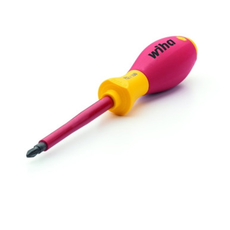 WIHA Screwdriver | Phillips 100mm PH2 VDE SoftFinish Screwdriver