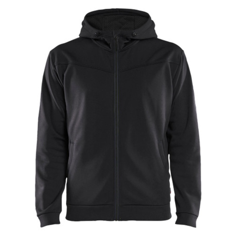 BLAKLADER Hoodie Jacket | 3363 Black Jacket Hoodie with Full Zip and in Polyester