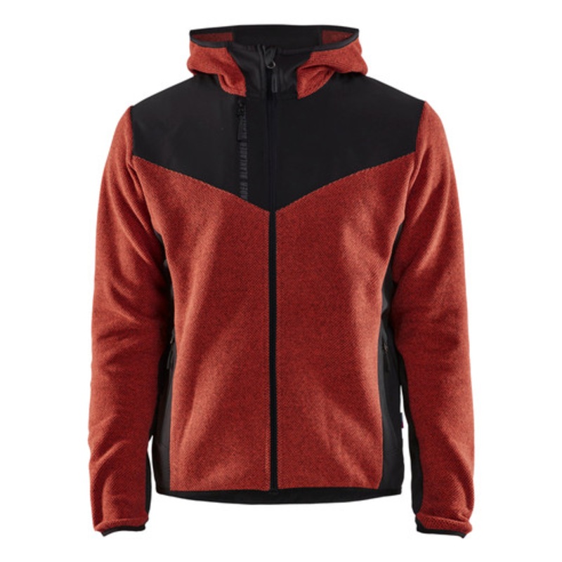 BLAKLADER Hoodie Jacket | 5940  Red Hoodie Jacket Full Zip Knitted Softshell