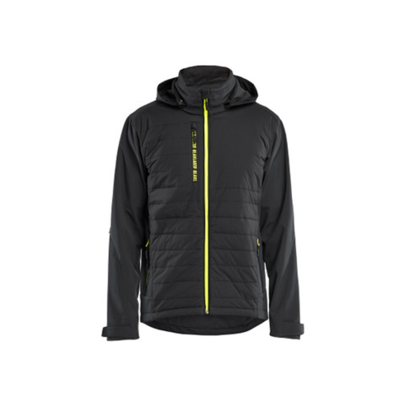 BLAKLADER Jackets | 4743 Black/Yellow Jacket Hybrid and Waterproof in Softshell