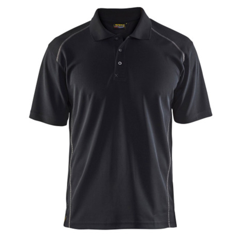 BLAKLADER Polo Shirt | 3326 Black Pique Polo Shirt with UV Protection