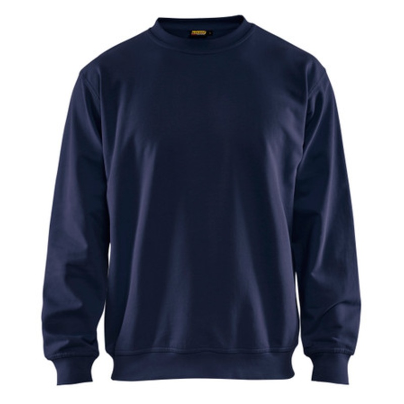 BLAKLADER Sweater | 3340 Navy Blue Jersey Sweater in Cotton