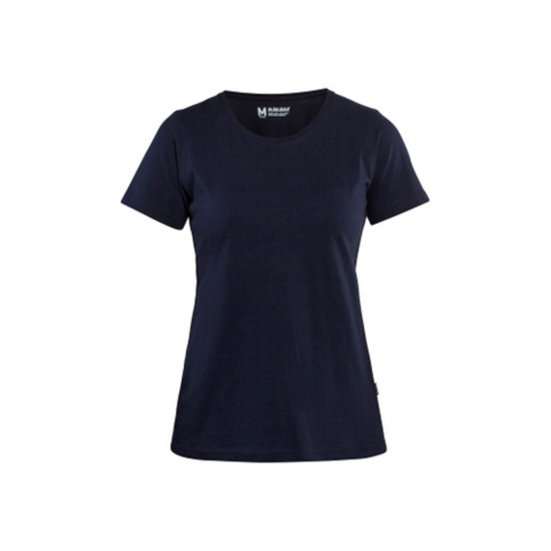 BLAKLADER T-Shirt | 3334 Navy Blue Womens T-Shirt with Round Neck and Classic Fit in Cotton