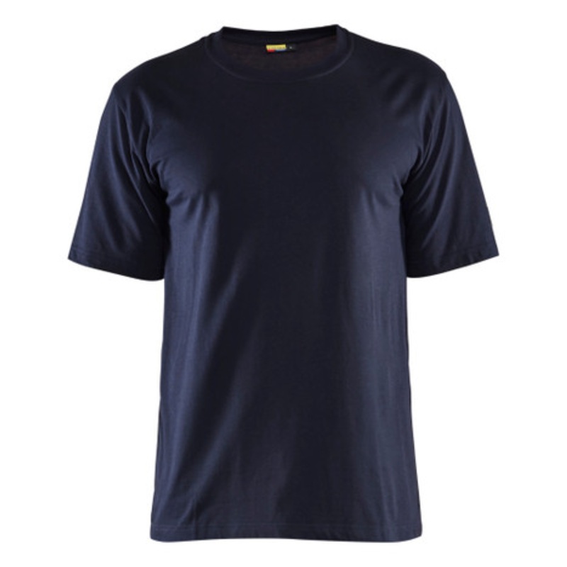 BLAKLADER T-Shirt  | 3482 Navy Blue Short Sleeve Flame Resistant T-Shirt in Anti-Flame Cotton