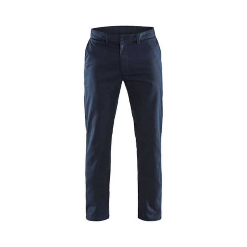 BLAKLADER Trousers | 1465 Mens Chinos Dark Navy Blue Trousers with 2-Way Stretch