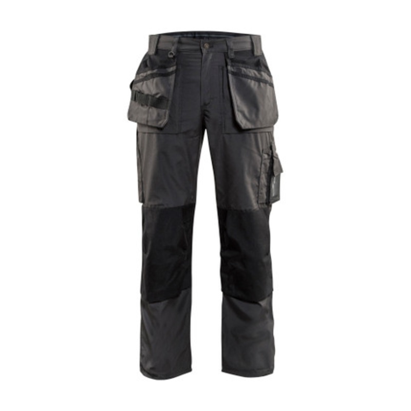 BLAKLADER Trousers | 1525 Craftsman Dark Grey Trousers with Kneepad Pockets and Holster Pockets Polyester