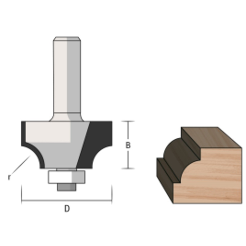 FAMAG Router Bits | 3119 BEADING Milling Router Bits with 8mm Shank