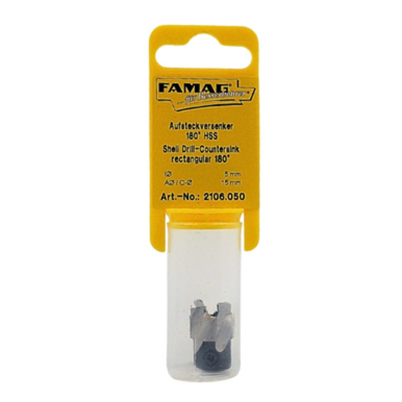 FAMAG Shell Countersinks | 2106 180 Countersink –  15mm  for 5mm Drill
