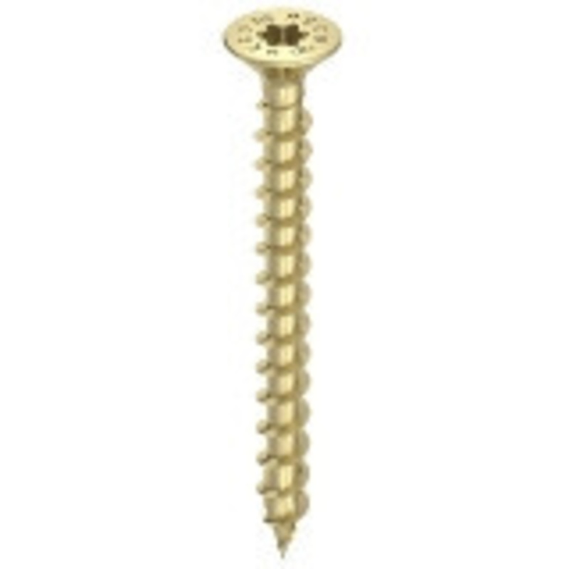HECO Screws | 4mm  Countersunk Head Screws HD20 with Full Thread in Yellow Zinc