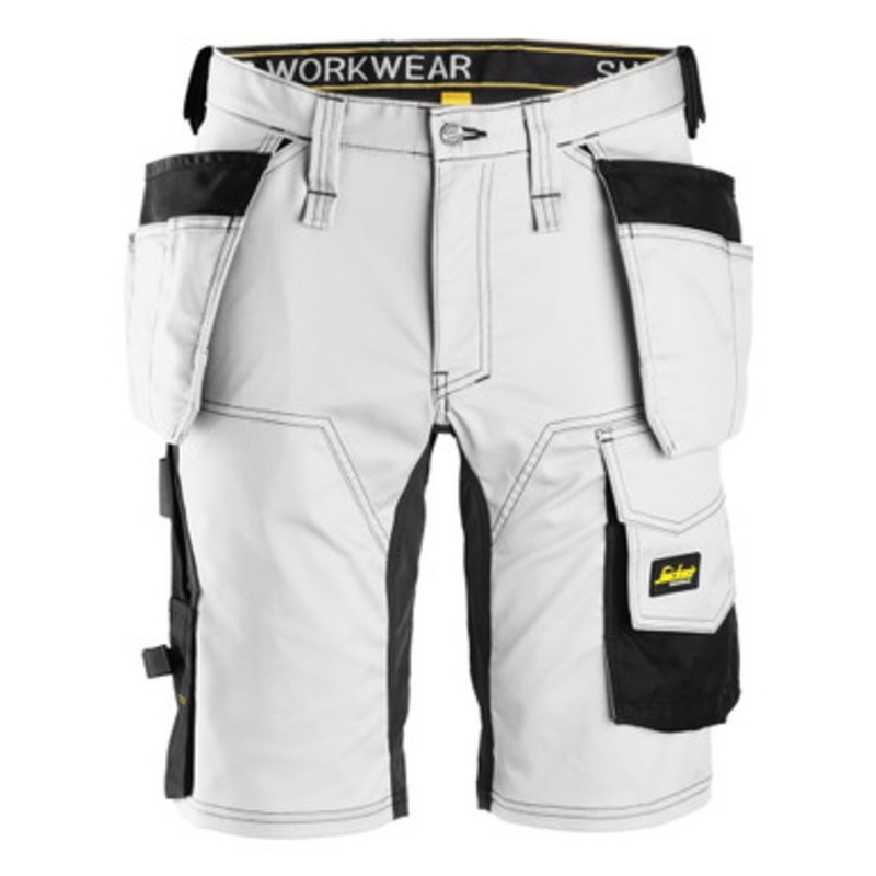 SNICKERS Shorts | 6141 Mens Painters White Shorts with Holster Pockets Cotton with Stretch