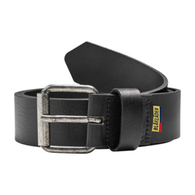 BLAKLADER Accessory | 4052 Classic Black Belt in Leather with Steel Buckle and one Pin