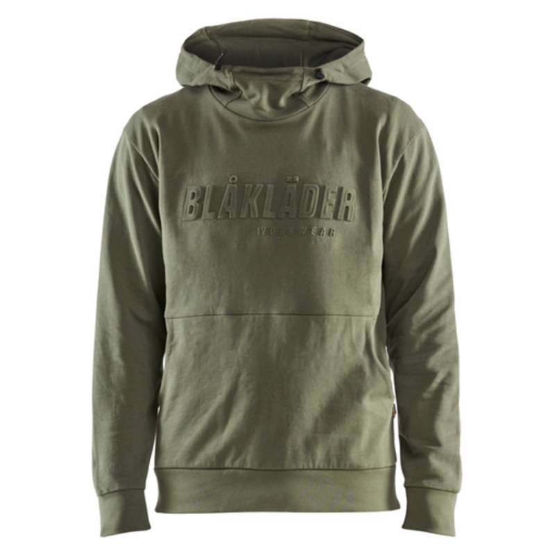 BLAKLADER Hoodie | 3530 Autumn Green Hoodie with Kangaroo Pocket and 3D Logo in Cotton