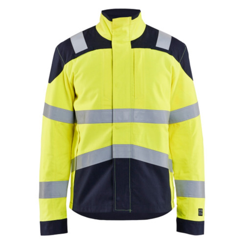 BLAKLADER Jacket | 4089 High Vis Yellow Multinorm Jacket with Flame Resistant and Anti-Static in Inherent Modacrylic
