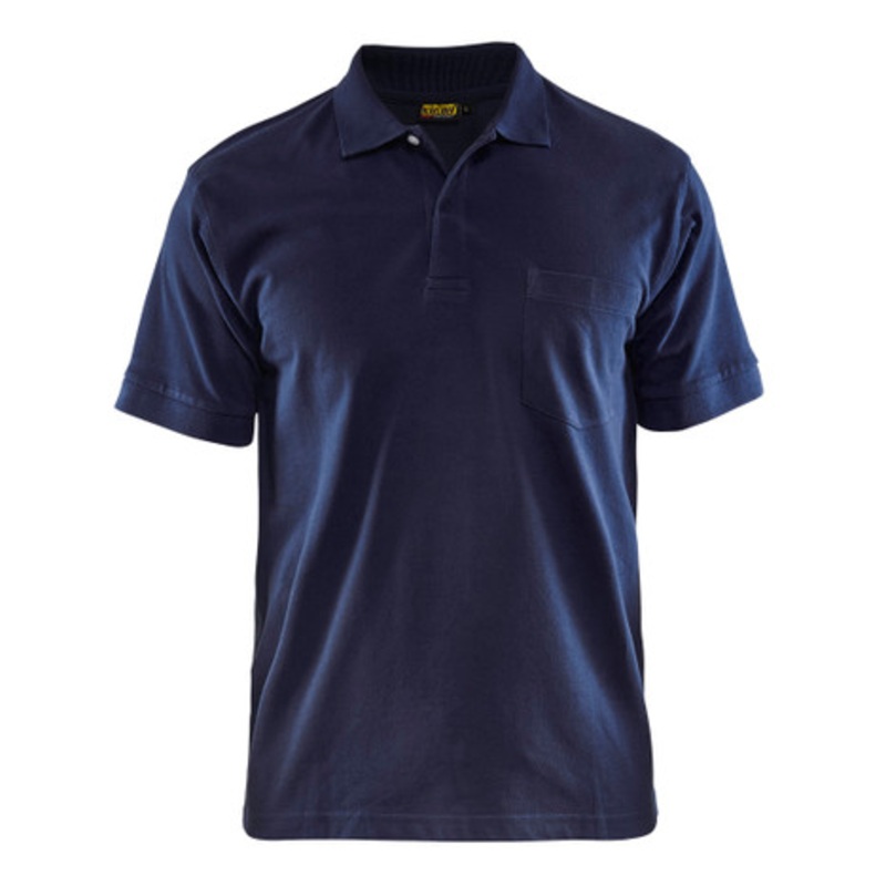 BLAKLADER Polo Shirt  | 3305 Mens Navy Blue Polo Shirt with Cotton