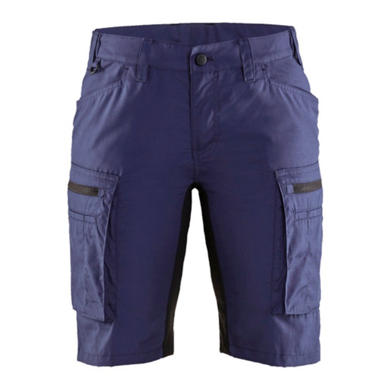BLAKLADER Shorts | 7149 Womens Service Stretch Navy Blue Shorts with Polyester