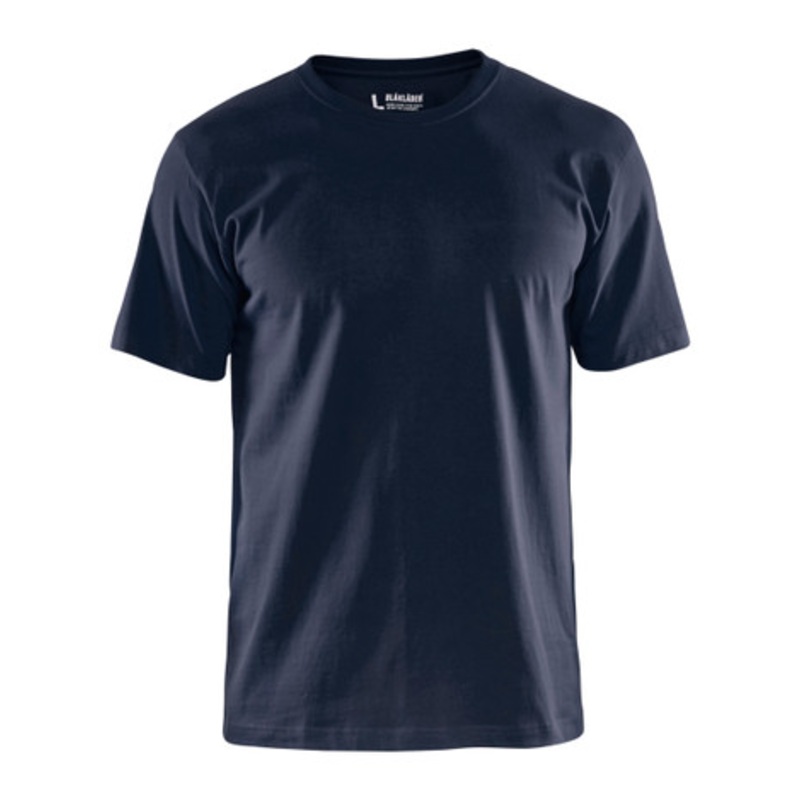 BLAKLADER T-Shirt | 3300 Dark Navy Blue T-Shirt with Round Neck and Classic Fit in Cotton