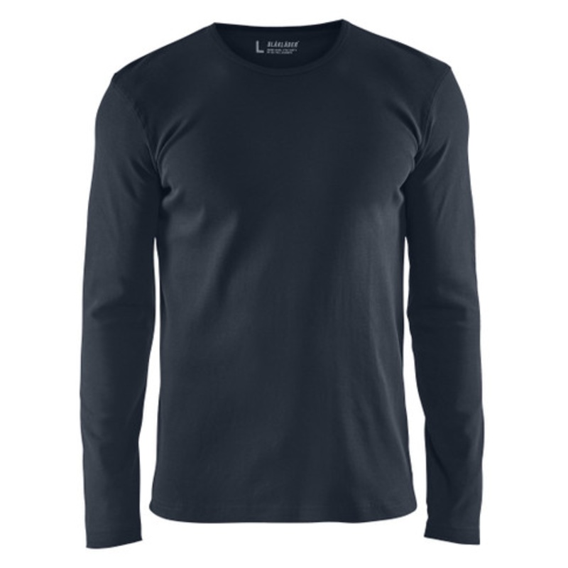 BLAKLADER T-Shirt  | 3314 Mens Dark Navy Blue Long Sleeve T-Shirt in Cotton