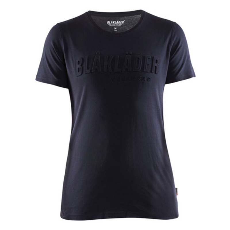 BLAKLADER T-Shirt  | 3431 Womens Dark Navy Blue 3D Logo T-Shirt with Cotton