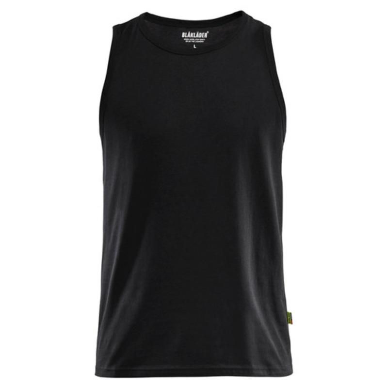 BLAKLADER T-Shirt | 3511 Black Tank Top T-Shirt with Round Neck and in Cotton
