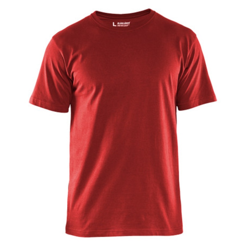 BLAKLADER T-Shirt  | 3525 Mens Red Classic T-Shirt in Cotton