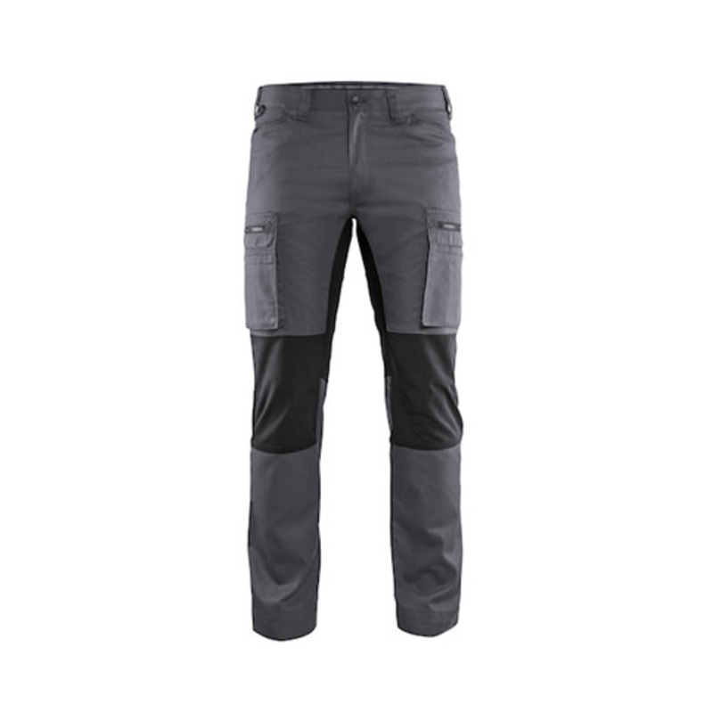 BLAKLADER Trousers | 1459 Service Stretch Mid Grey Trousers with Polyester