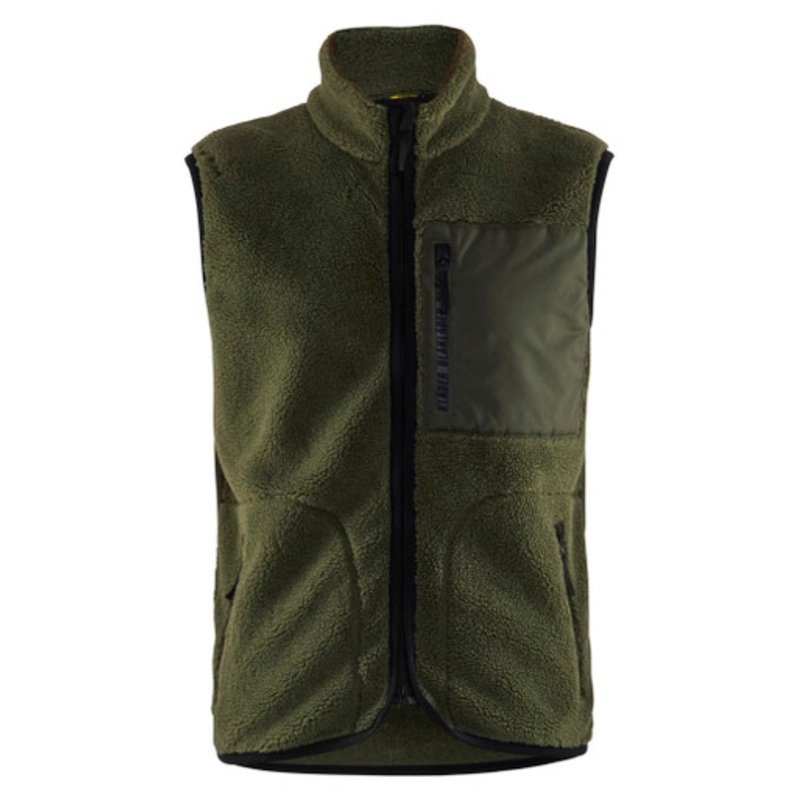 BLAKLADER Vest | 3820 Autumn Green Piled Vest with Lining