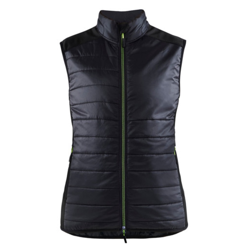 BLAKLADER Vest | 3864 Black / Yellow Quilted Vest for Women with Lining