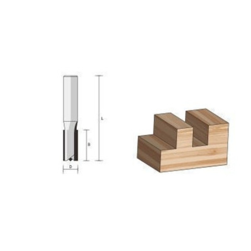 FAMAG Router Bits | 3167 STRAIGHT Plunge Router Bits with 8mm Shank