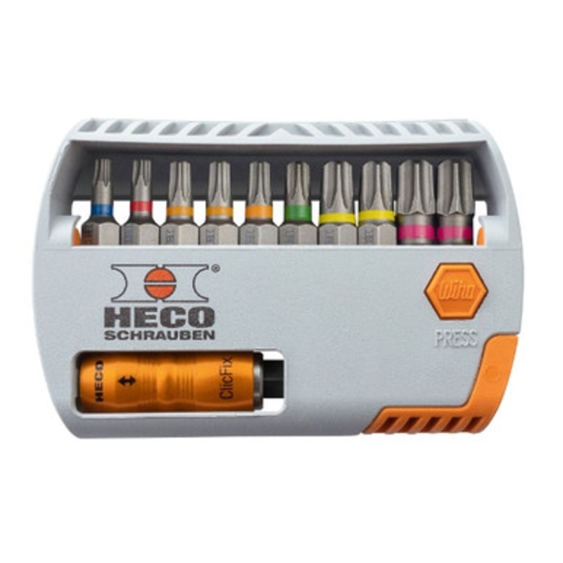 HECO Drive Bits | Bit-Selector with CLICFIX TORX Drive Bits in 25mm Length for  Shank