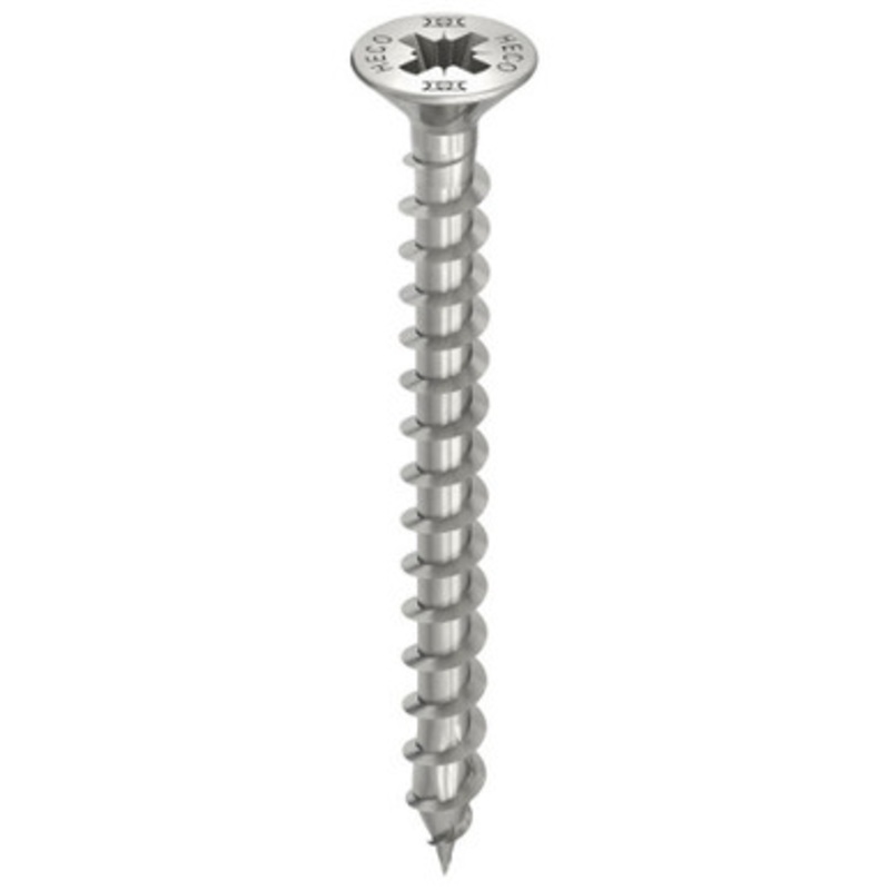 HECO Screws | 3.5mm Raised Countersunk Head Screws PZ2 with Full Thread in A2 304 Stainless Steel