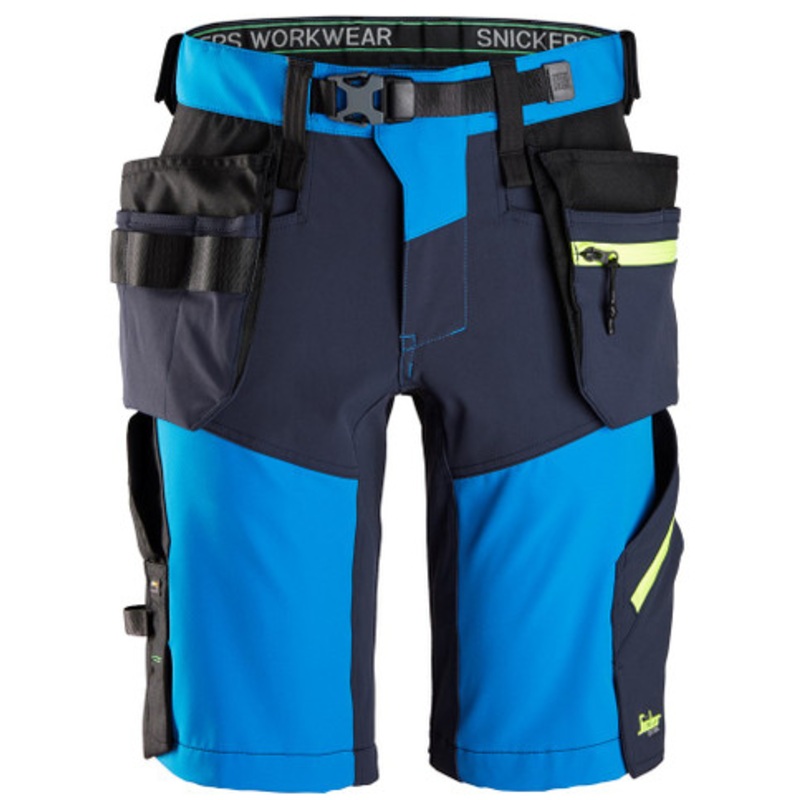 SNICKERS Shorts | 6140 True Blue FlexiWork Shorts with Holster Pockets and in 4-Way Stretch