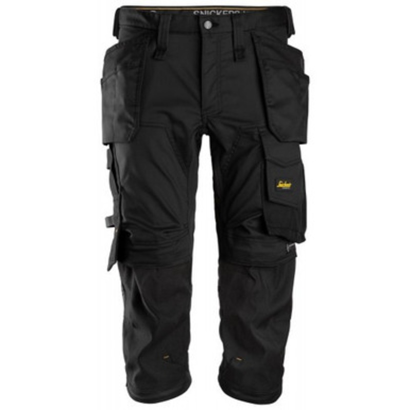 SNICKERS Shorts | 6142 Allround Work Black Pirates Shorts with Kneepad Pockets with Holster Pockets Cordura with Stretch-SALE