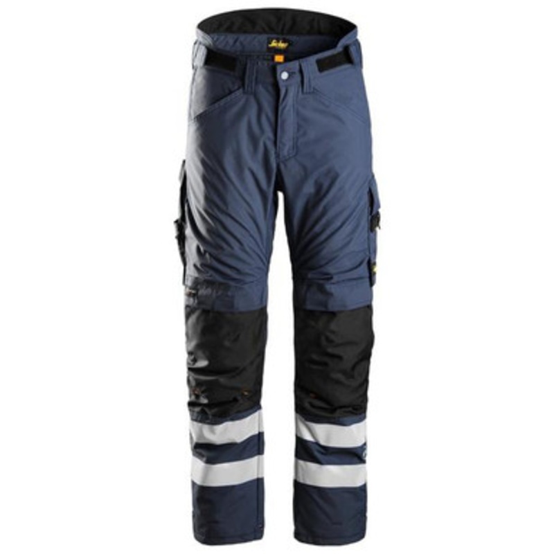 SNICKERS Trousers | 6619  Insulated Winter Navy Blue Trousers with Kneepad Pockets  and Cordura