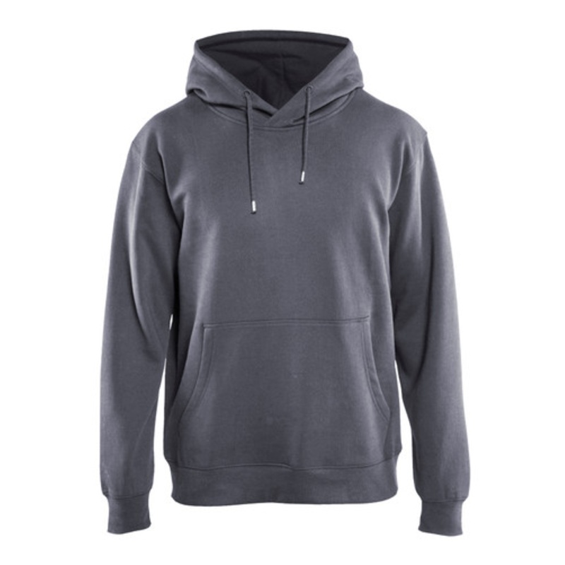 BLAKLADER Hoodie | 3396 Grey Hoodie with Kangaroo Pocket and in Cotton
