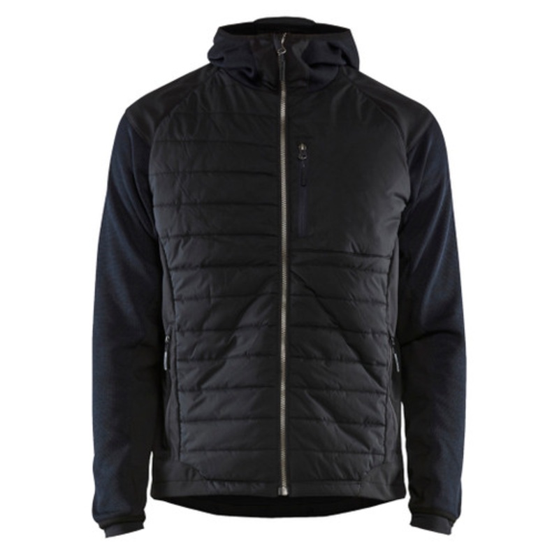 BLAKLADER Hoodie Jacket | 5930 Dark Navy Blue Hoodie Jacket with Hybrid Insulated and Knitted in Polyester