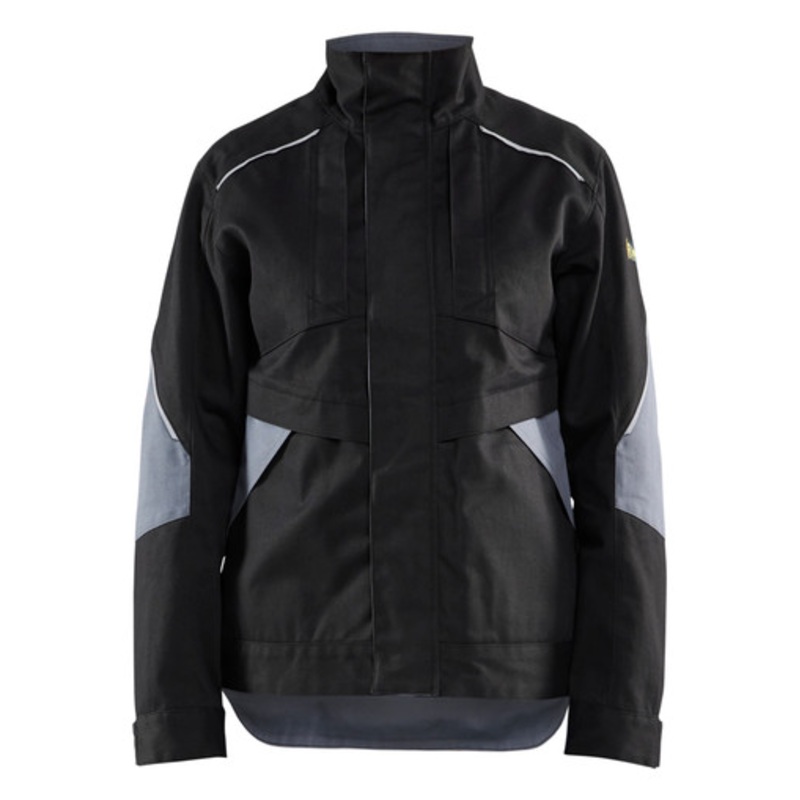 BLAKLADER Jacket | 4071 Black Womens Welding Jacket with Full Zip and Anti-Flame in Cotton