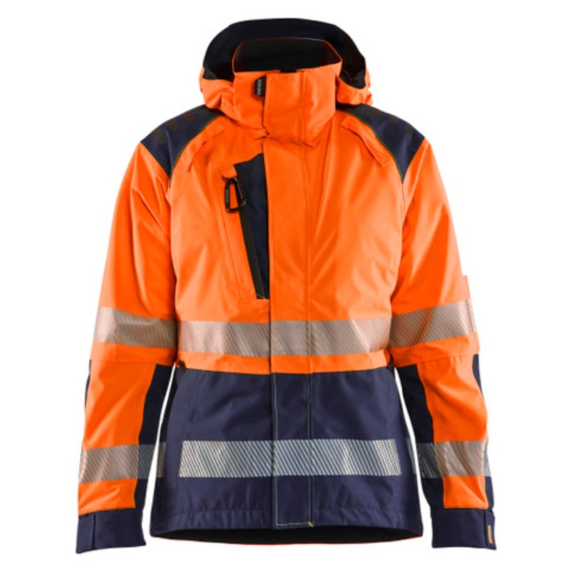 BLAKLADER Jacket | 4436 High Vis Orange Womens Shell Jacket with Windproof and Waterproof in Polyester