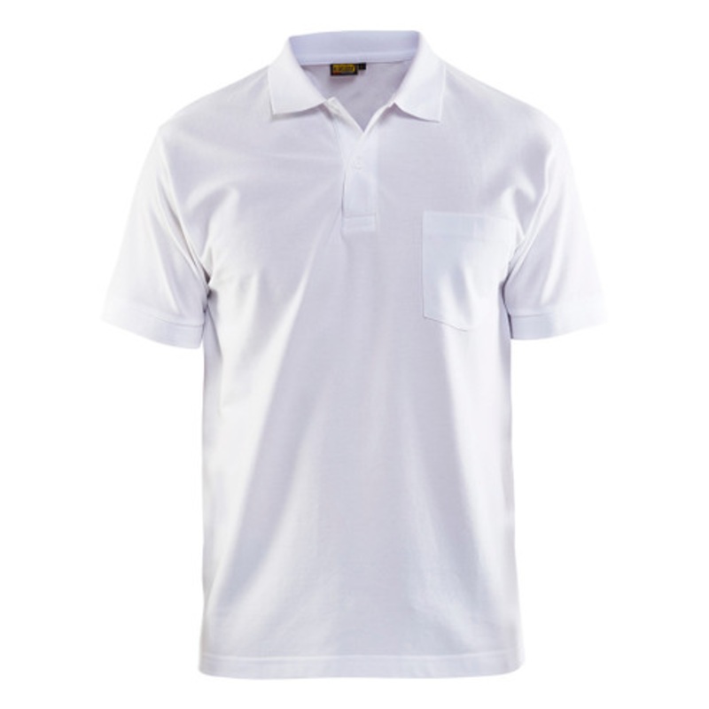 BLAKLADER Polo Shirt  | 3305 Mens White Polo Shirt with Cotton