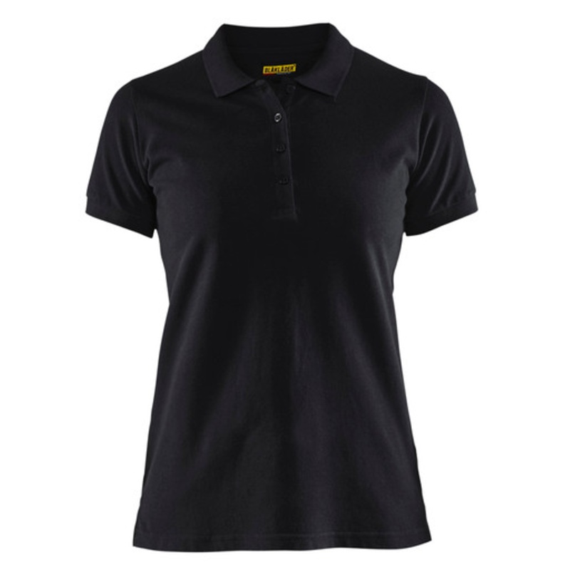 BLAKLADER Polo Shirt  | 3307 Womens Black Polo Shirt in Cotton